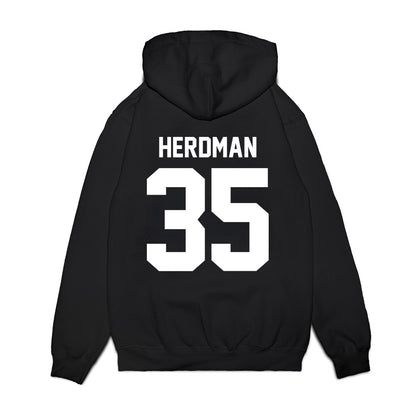 Virginia Tech - NCAA Football : Cade Herdman - Vintage Helmet Premium Hooded Sweatshirt-1