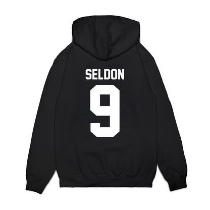 Virginia Tech - NCAA Football : Cameron Seldon - Vintage Helmet Premium Hooded Sweatshirt-1