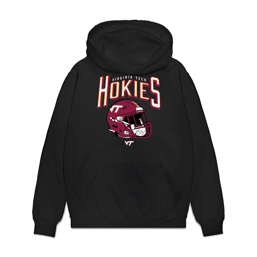 Virginia Tech - NCAA Football : Benji Gosnell - Vintage Helmet Premium Hooded Sweatshirt-0