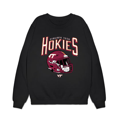 Virginia Tech - NCAA Football : Jeremiah Coney - Vintage Helmet Premium Crewneck Sweatshirt-0