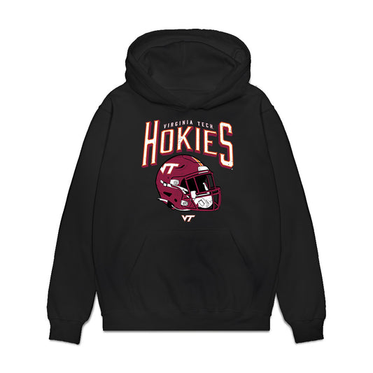 Virginia Tech - NCAA Football : William "Pop" Watson III - Vintage Helmet Premium Hooded Sweatshirt-0
