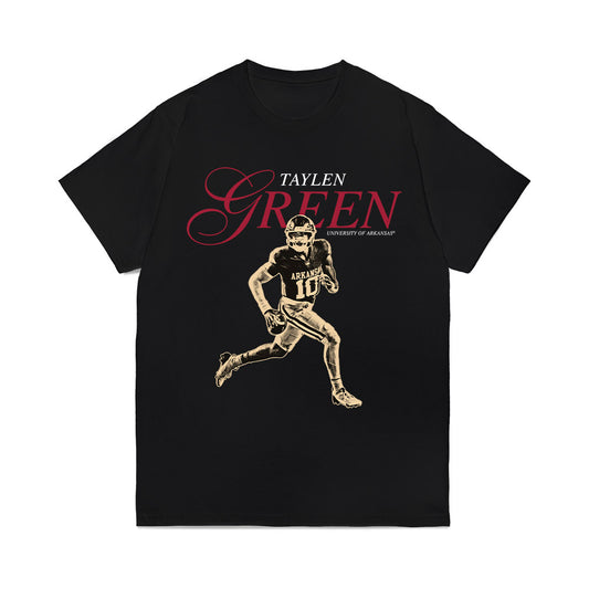 Arkansas - NCAA Football : Taylen Green - Legacy Comfort Colors T-Shirt-0
