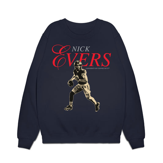 UConn - NCAA Football : Nick Evers - Legacy Premium Crewneck Sweatshirt-0