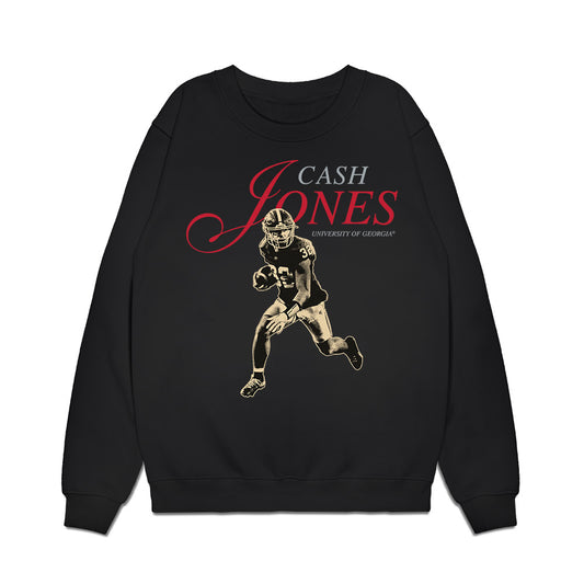 Georgia - NCAA Football : Cash Jones - Legacy Premium Crewneck Sweatshirt-0