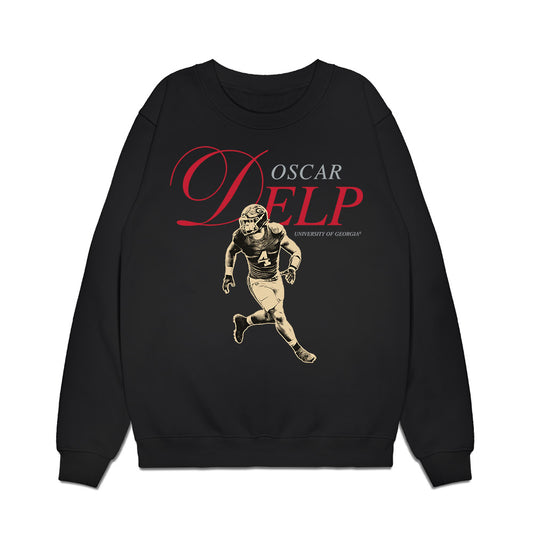 Georgia - NCAA Football : Oscar Delp - Legacy Premium Crewneck Sweatshirt-0
