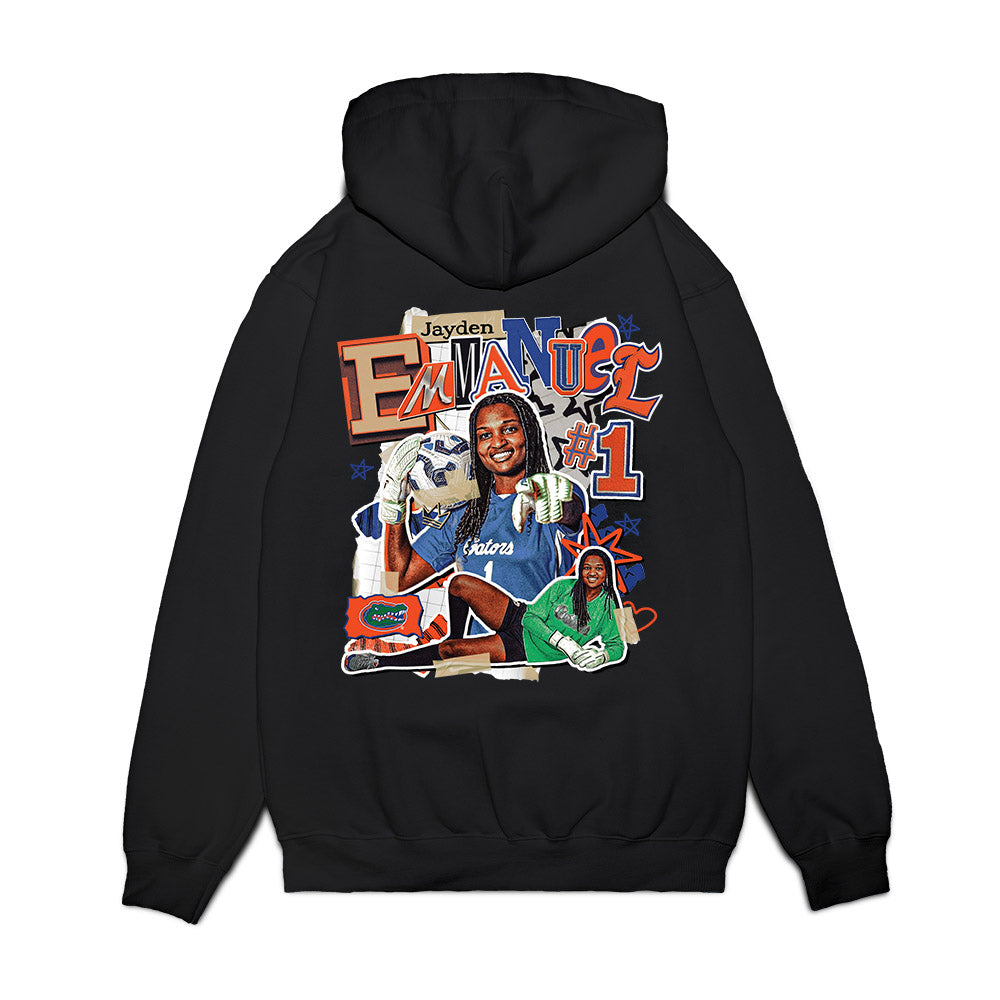 Florida - NCAA Women's Soccer : Jayden Emmanuel - Collage Premium Hooded Sweatshirt-1