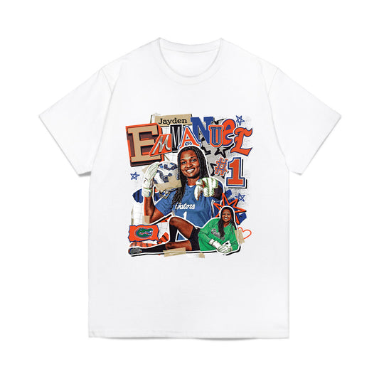 Florida - NCAA Women's Soccer : Jayden Emmanuel - Collage Comfort Colors T-Shirt-0