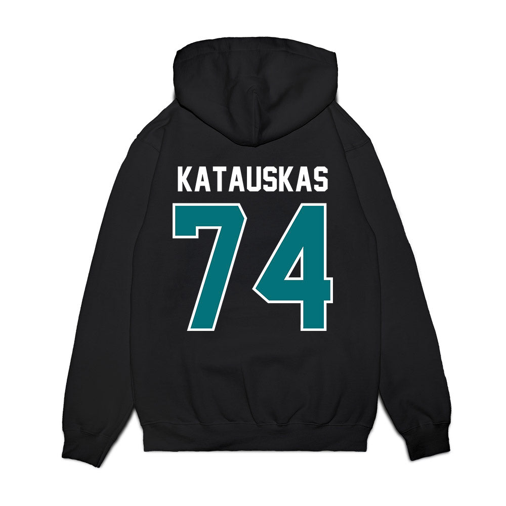 Coastal Carolina - NCAA Football : Jacob Katauskas - Vintage Helmet Premium Hooded Sweatshirt-1