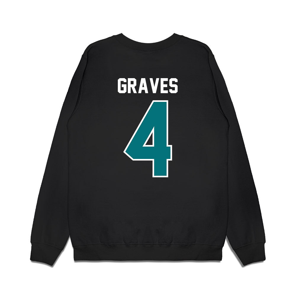 Coastal Carolina - NCAA Football : Bryson Graves - Vintage Helmet Premium Crewneck Sweatshirt-1