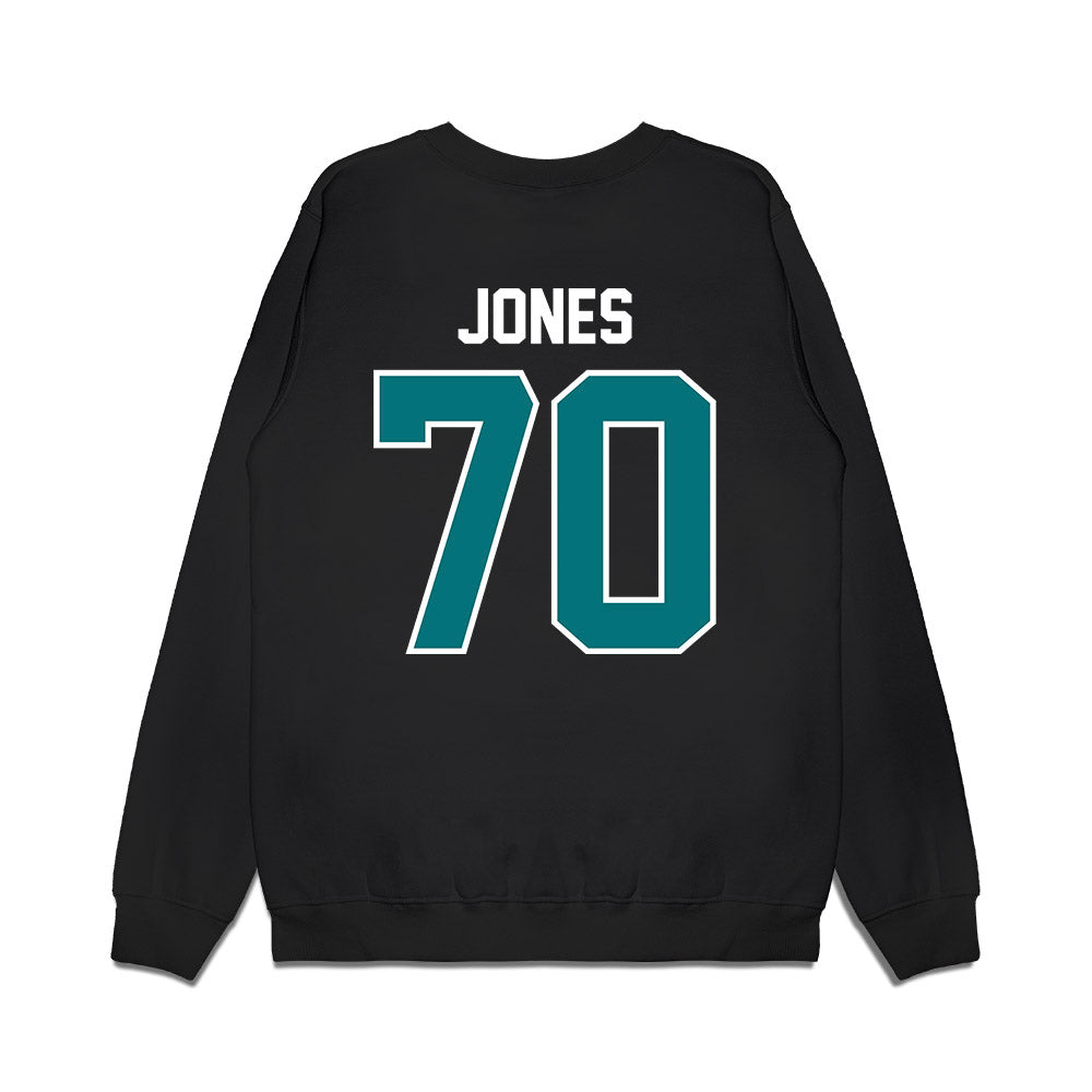 Coastal Carolina - NCAA Football : Daniel Jones - Vintage Helmet Premium Crewneck Sweatshirt-1