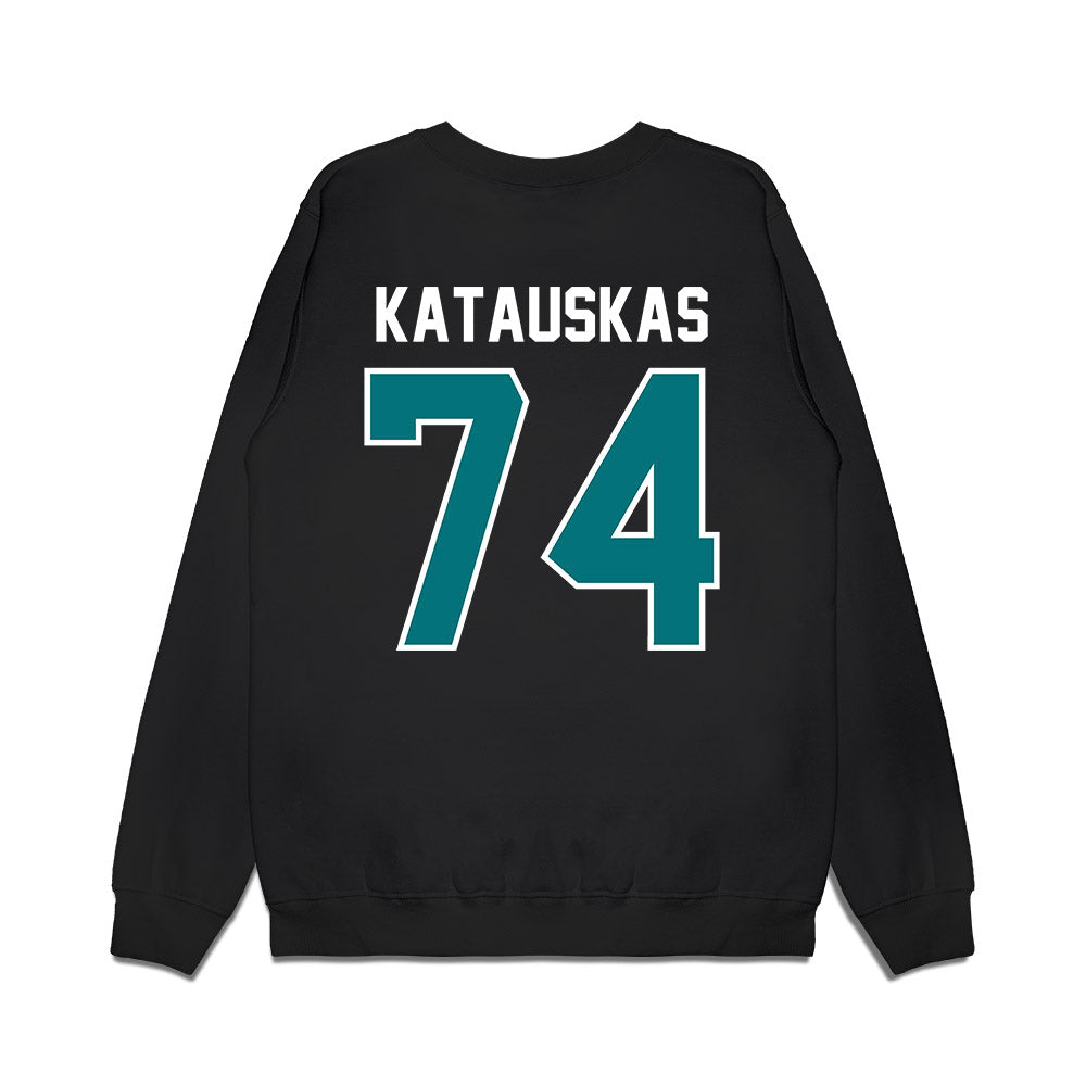 Coastal Carolina - NCAA Football : Jacob Katauskas - Vintage Helmet Premium Crewneck Sweatshirt-1