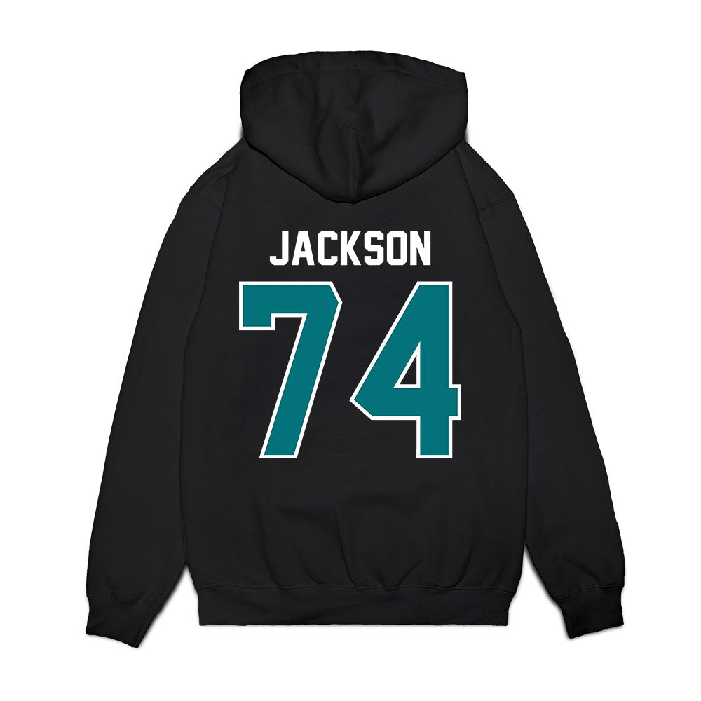 Coastal Carolina - NCAA Football : Desmond Jackson - Vintage Helmet Premium Hooded Sweatshirt-1