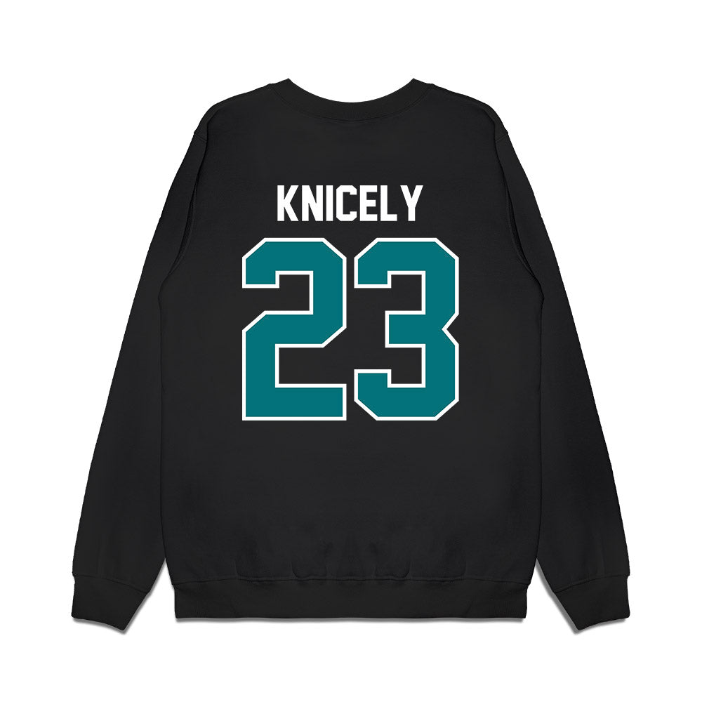 Coastal Carolina - NCAA Football : Dom Knicely - Vintage Helmet Premium Crewneck Sweatshirt-1