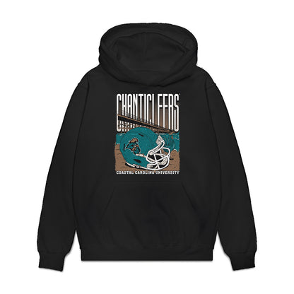 Coastal Carolina - NCAA Football : Dante Thomas - Vintage Helmet Premium Hooded Sweatshirt-0