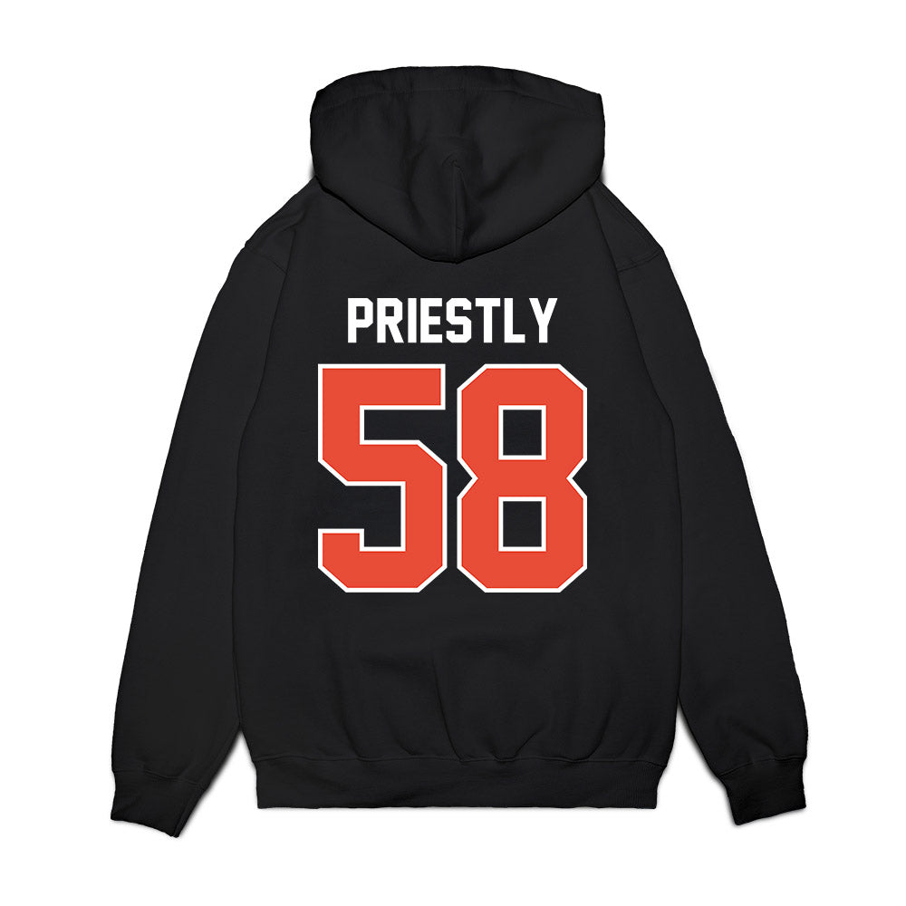 Illinois - NCAA Football : Melvin Priestly - Vintage Helmet Premium Hooded Sweatshirt-1