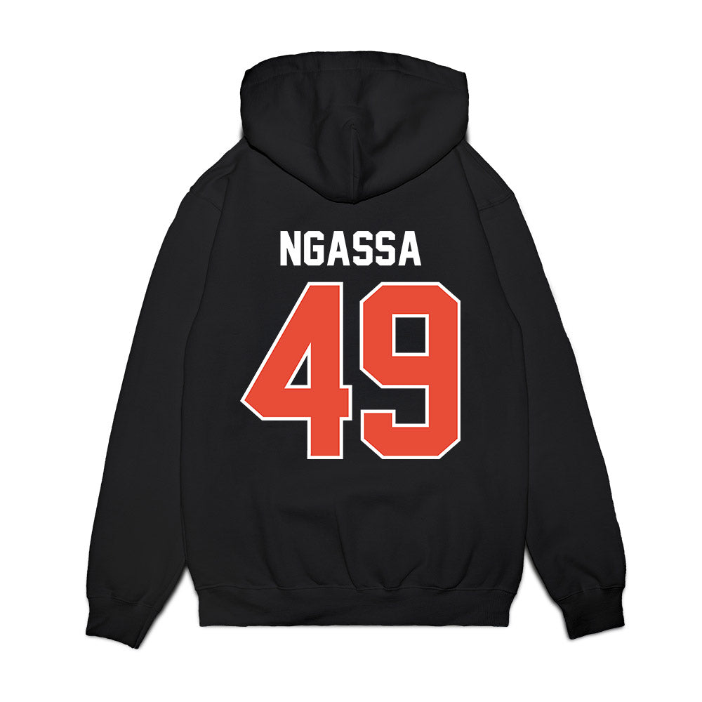 Illinois - NCAA Football : Harrysson Ngassa - Vintage Helmet Premium Hooded Sweatshirt-1