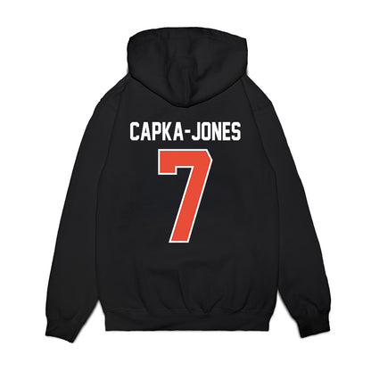 Illinois - NCAA Football : Alexander Capka-Jones - Vintage Helmet Premium Hooded Sweatshirt-1