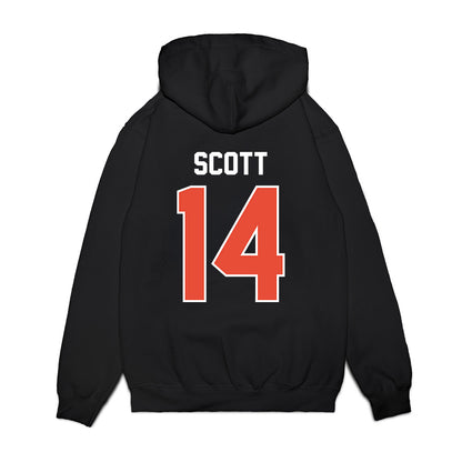 Illinois - NCAA Football : Xavier Scott - Vintage Helmet Premium Hooded Sweatshirt-1