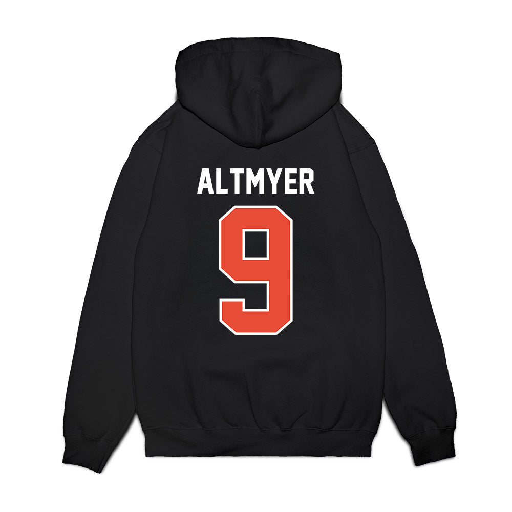 Illinois - NCAA Football : Luke Altmyer - Vintage Helmet Premium Hooded Sweatshirt-1