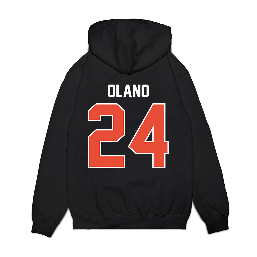 Illinois - NCAA Football : David Olano - Vintage Helmet Premium Hooded Sweatshirt-1