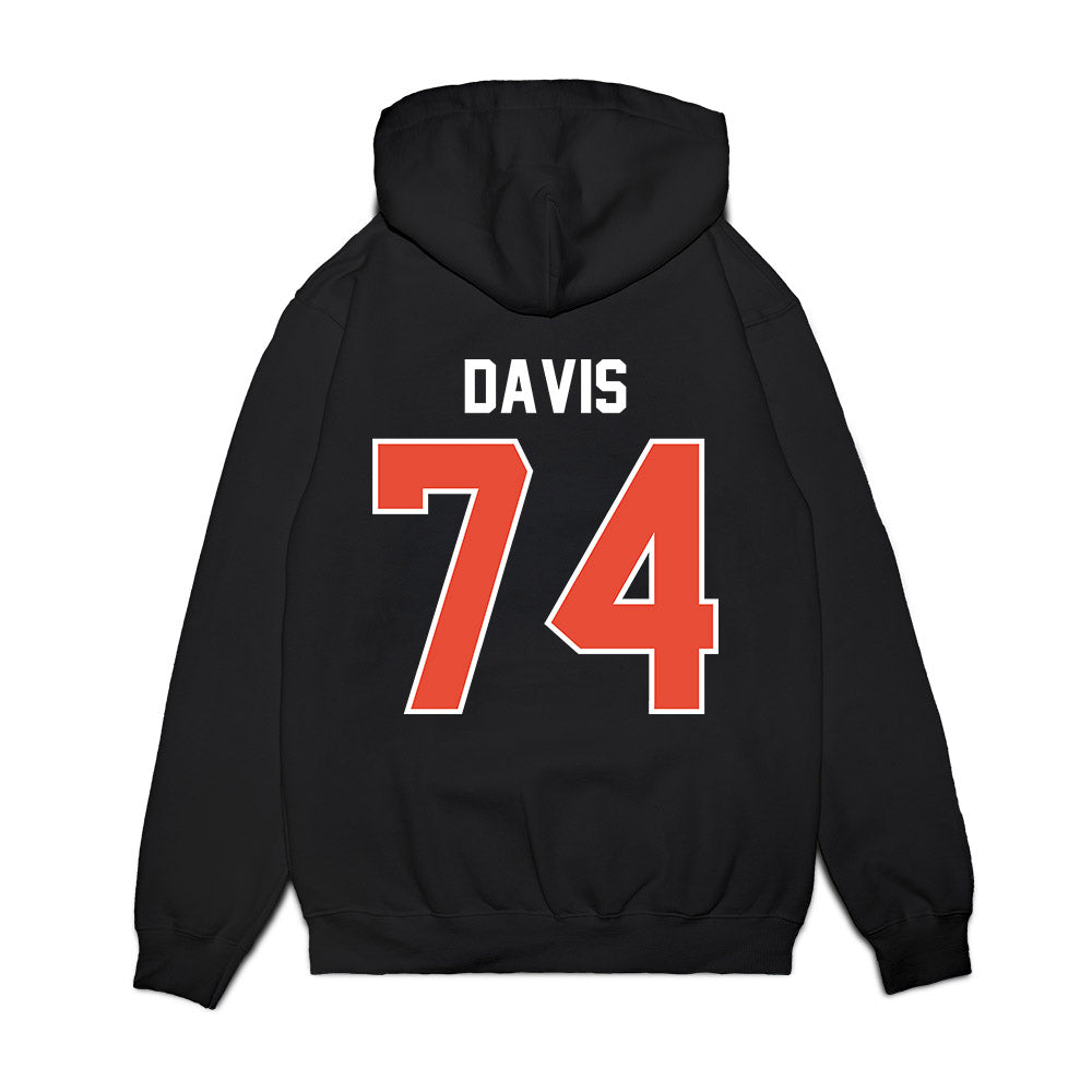 Illinois - NCAA Football : J.C. Davis - Vintage Helmet Premium Hooded Sweatshirt-1