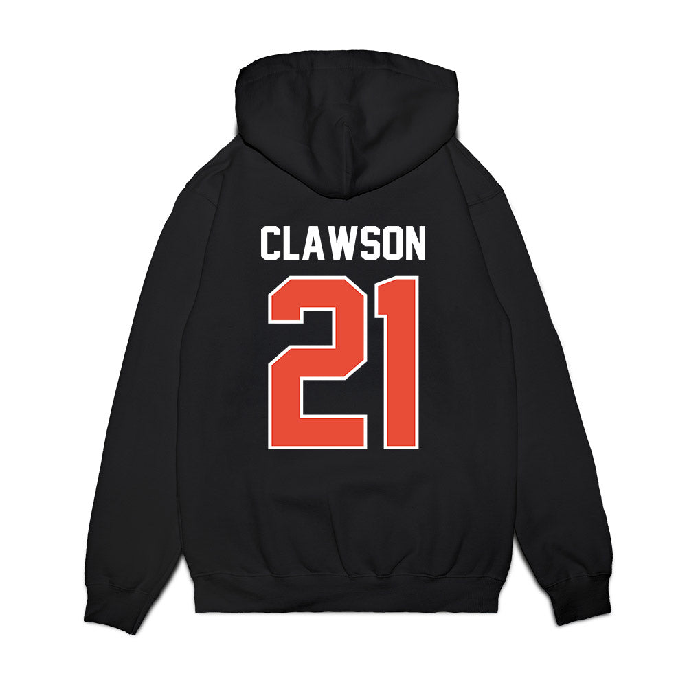 Illinois - NCAA Football : Ben Clawson - Vintage Helmet Premium Hooded Sweatshirt-1