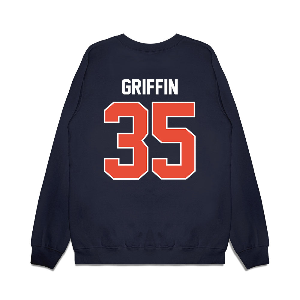 Illinois - NCAA Football : Grayson Griffin - Vintage Helmet Premium Crewneck Sweatshirt-1