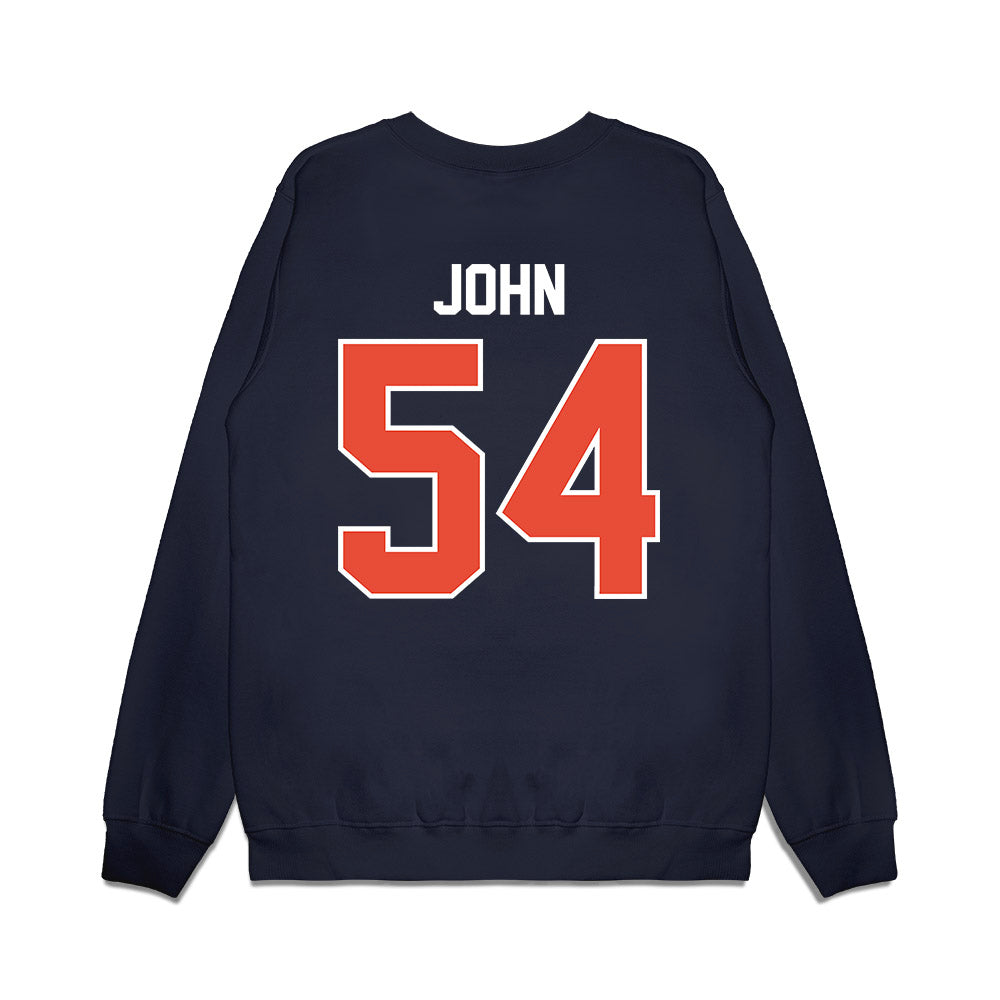 Illinois - NCAA Football : Demetrius John - Vintage Helmet Premium Crewneck Sweatshirt-1