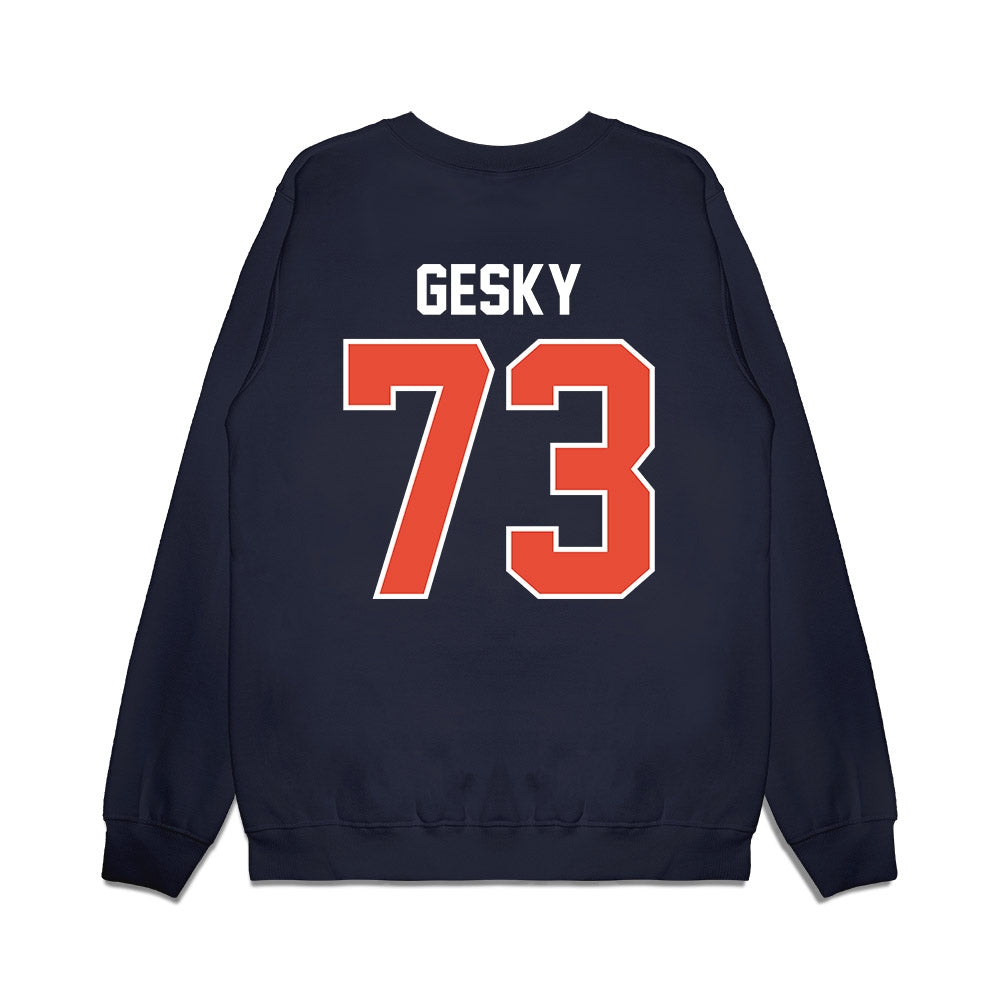 Illinois - NCAA Football : Joshua Gesky - Vintage Helmet Premium Crewneck Sweatshirt-1