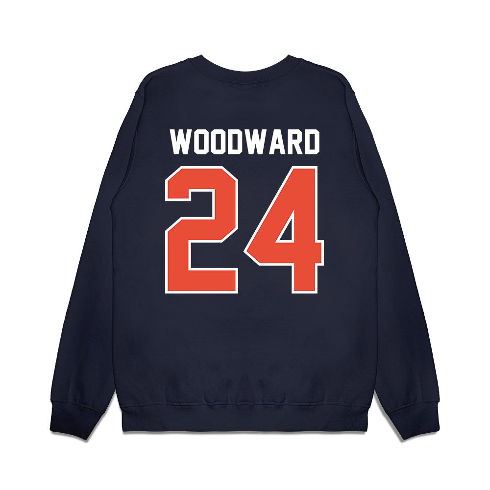 Illinois - NCAA Football : Vernon Woodward - Vintage Helmet Premium Crewneck Sweatshirt-1