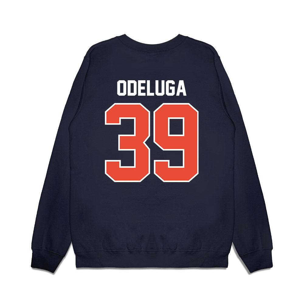 Illinois - NCAA Football : Kenenna Odeluga - Vintage Helmet Premium Crewneck Sweatshirt-1