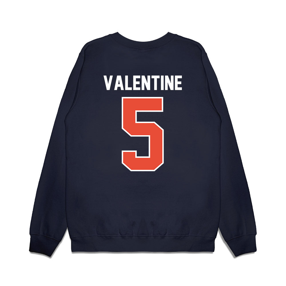 Illinois - NCAA Football : Ca'Lil Valentine - Vintage Helmet Premium Crewneck Sweatshirt-1