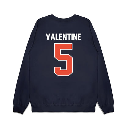 Illinois - NCAA Football : Ca'Lil Valentine - Vintage Helmet Premium Crewneck Sweatshirt-1