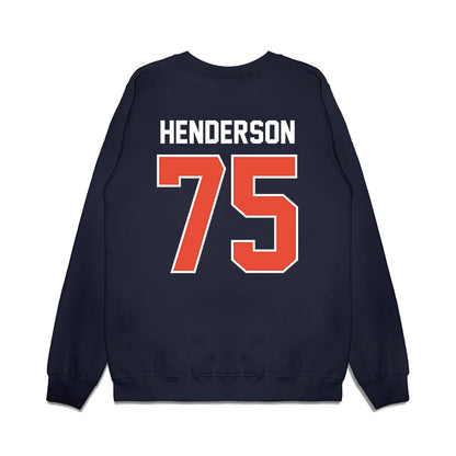 Illinois - NCAA Football : Brandon Henderson - Vintage Helmet Premium Crewneck Sweatshirt-1