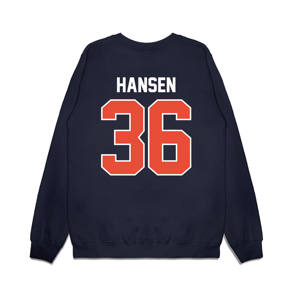 Illinois - NCAA Football : Lane Hansen - Vintage Helmet Premium Crewneck Sweatshirt-1