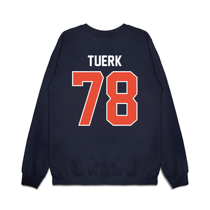 Illinois - NCAA Football : Eddie Tuerk - Vintage Helmet Premium Crewneck Sweatshirt-1