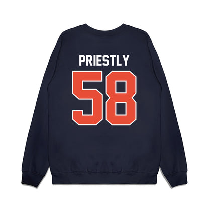 Illinois - NCAA Football : Melvin Priestly - Vintage Helmet Premium Crewneck Sweatshirt-1