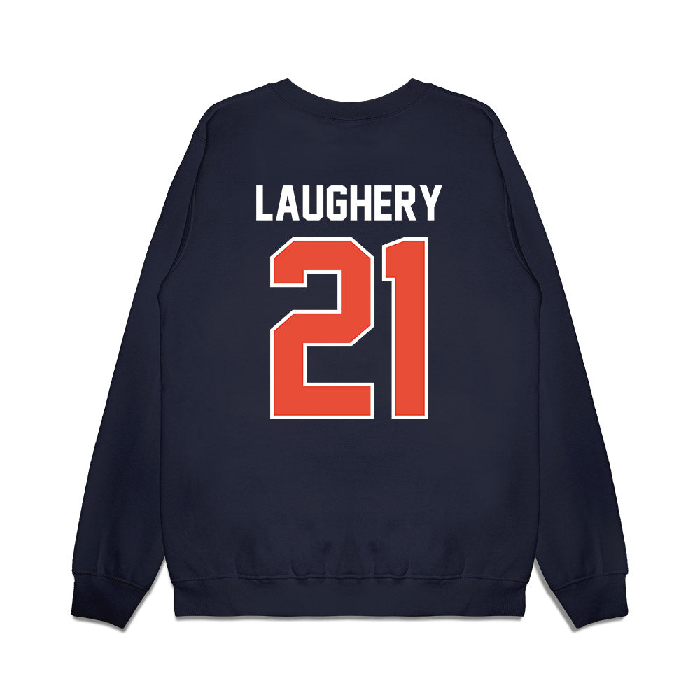 Illinois - NCAA Football : Aidan Laughery - Vintage Helmet Premium Crewneck Sweatshirt-1