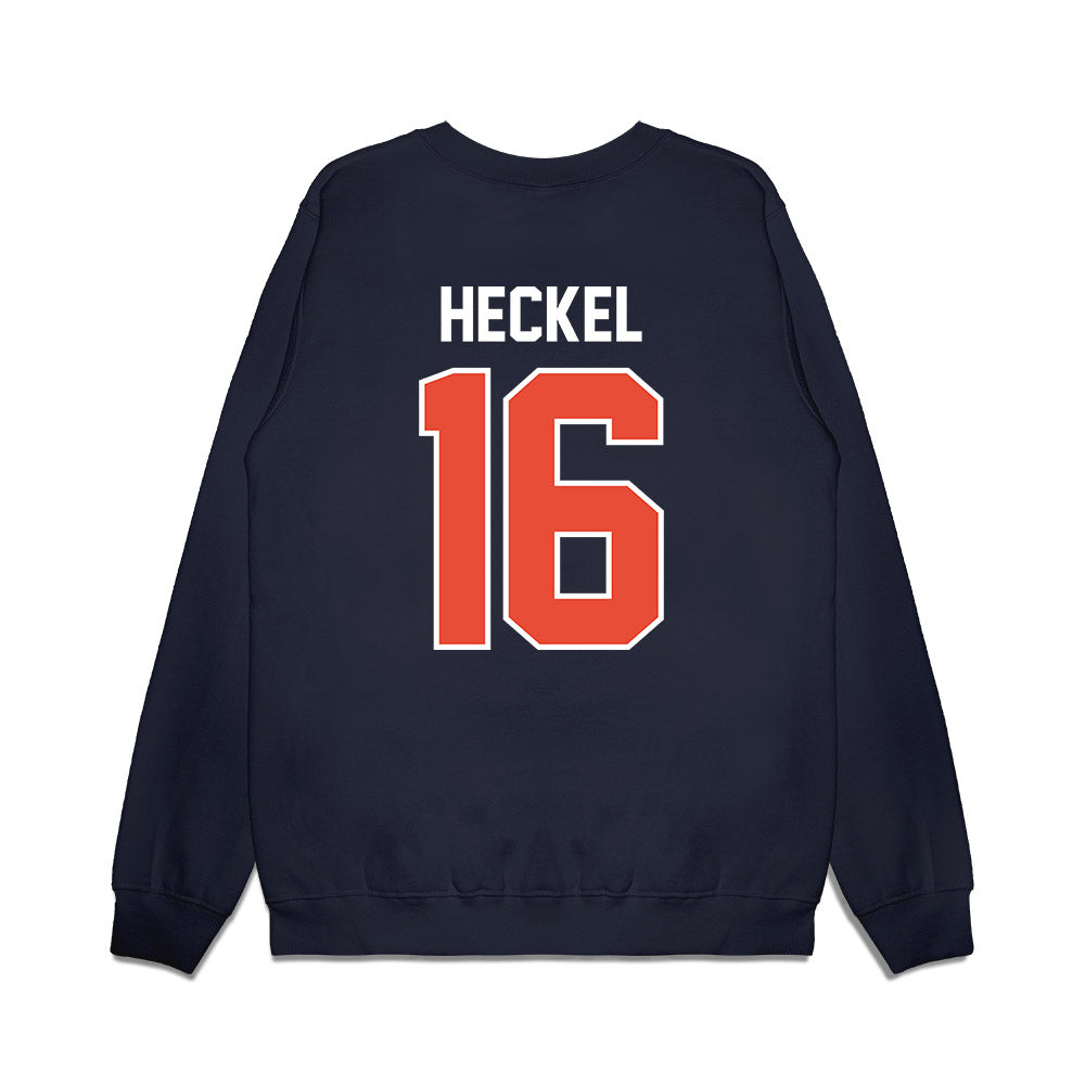 Illinois - NCAA Football : Tanner Heckel - Vintage Helmet Premium Crewneck Sweatshirt-1