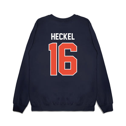 Illinois - NCAA Football : Tanner Heckel - Vintage Helmet Premium Crewneck Sweatshirt-1