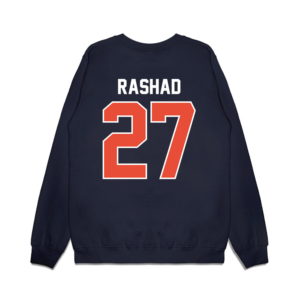 Illinois - NCAA Football : Corey Rashad - Vintage Helmet Premium Crewneck Sweatshirt-1