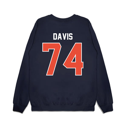 Illinois - NCAA Football : J.C. Davis - Vintage Helmet Premium Crewneck Sweatshirt-1