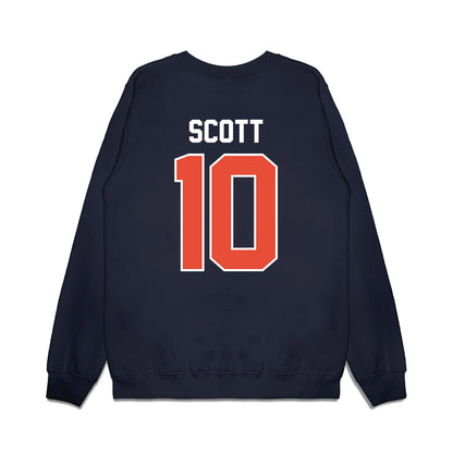 Illinois - NCAA Football : Miles Scott - Vintage Helmet Premium Crewneck Sweatshirt-1