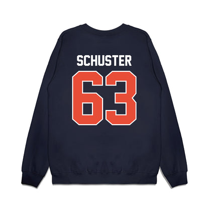 Illinois - NCAA Football : Dezmond Schuster - Vintage Helmet Premium Crewneck Sweatshirt-1