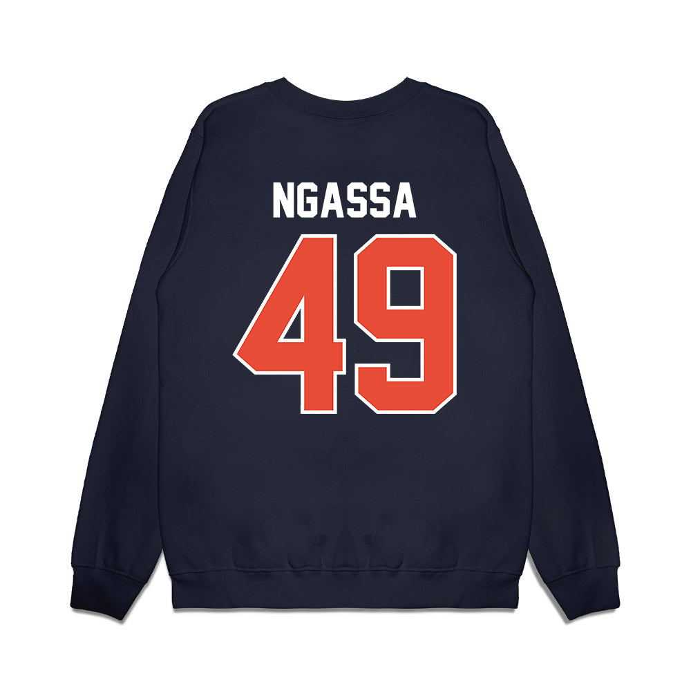 Illinois - NCAA Football : Harrysson Ngassa - Vintage Helmet Premium Crewneck Sweatshirt-1