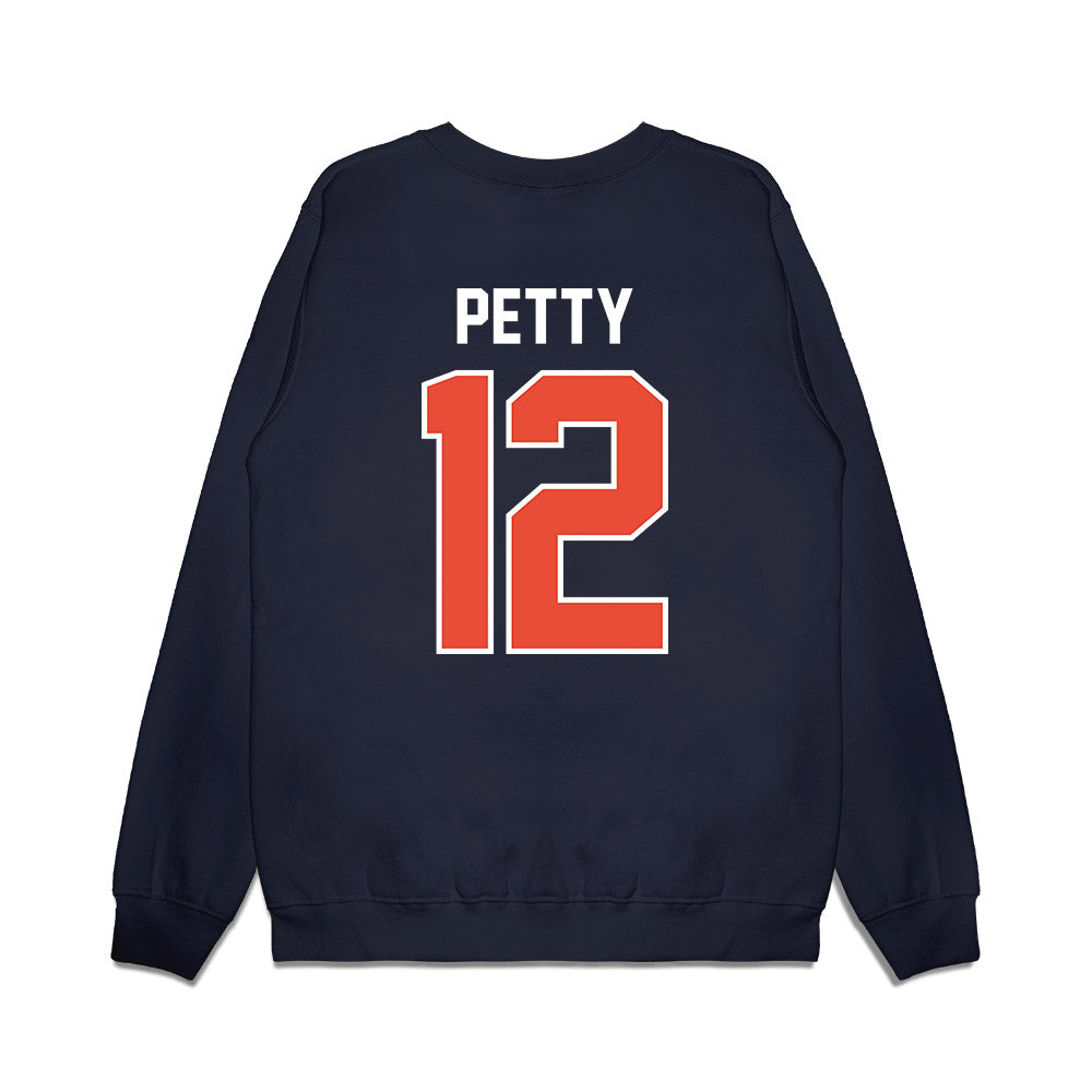 Illinois - NCAA Football : Trey Petty - Vintage Helmet Premium Crewneck Sweatshirt-1