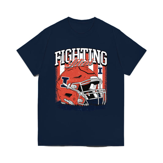 Illinois - NCAA Football : J.C. Davis - Vintage Helmet Comfort Colors T-Shirt-0