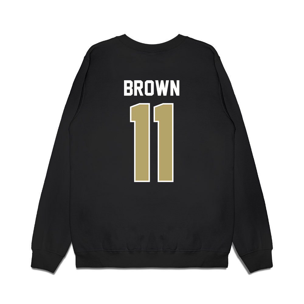 Central Florida - NCAA Football : Jacurri Brown - Vintage Helmet Premium Crewneck Sweatshirt-1