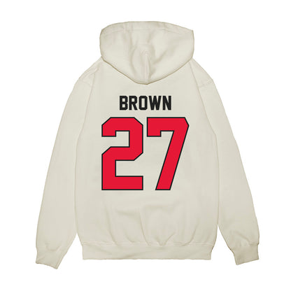Rutgers - NCAA Football : Samuel Brown - Vintage Helmet Premium Hooded Sweatshirt-1