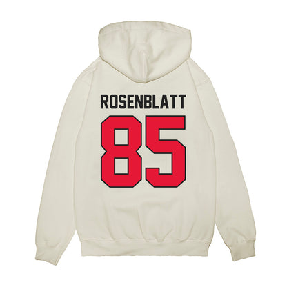 Rutgers - NCAA Football : Ben Rosenblatt - Vintage Helmet Premium Hooded Sweatshirt-1
